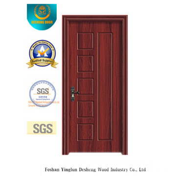 Diseño simple Puerta de MDF con color marrón para la habitación (xcl-036)
